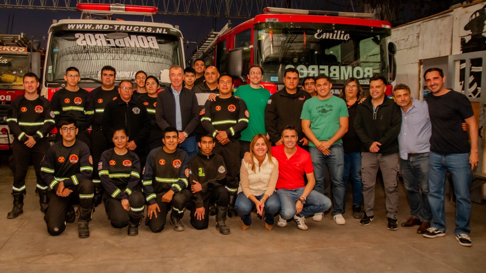 El vicegobernador Fabián Martín visitó la sede de Bomberos Voluntarios de Chimbas